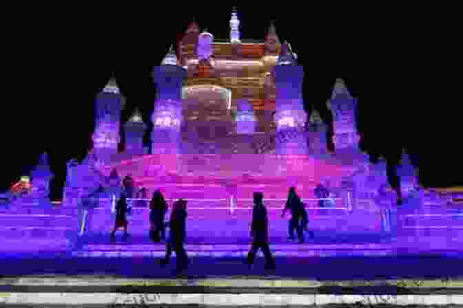 Intricate Ice Sculptures Illuminated By Colorful LED Lights At Ink And Ice Ink And Ice: A Twin Cities Ice