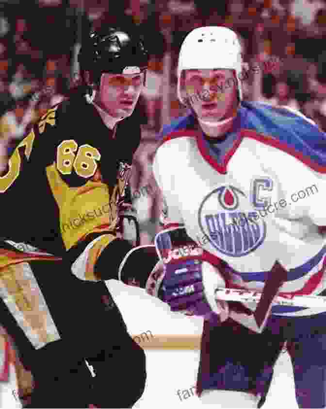 Mario Lemieux And Mark Messier Battling For The Puck Mario Lemieux As Seen By His Contemporaries